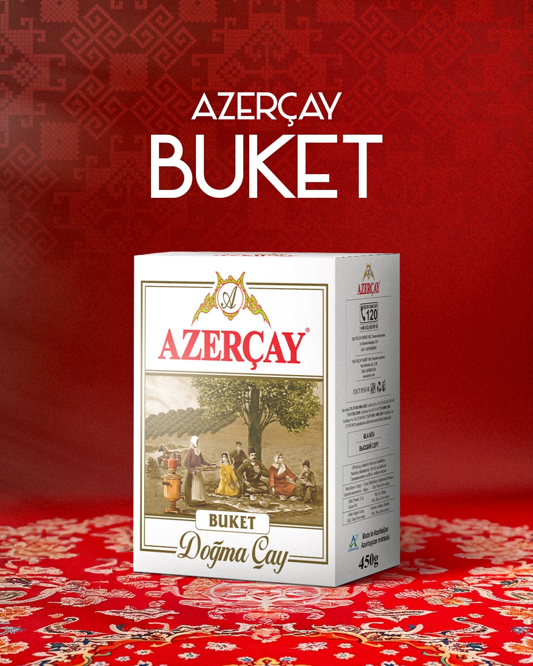 AzercayBuket-3 Azerçay buket siyah doğal çay 450 gr - Görsel 1