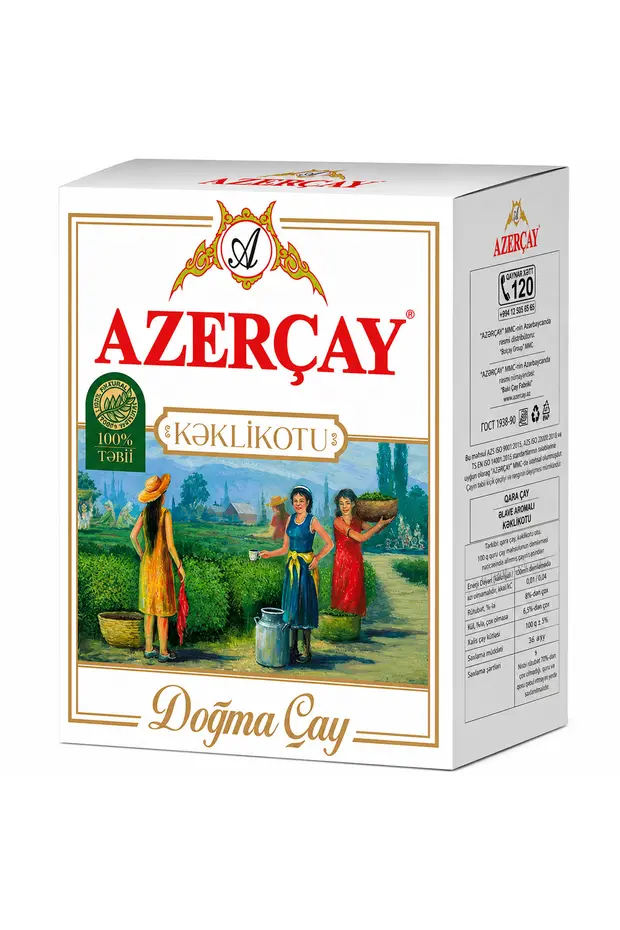 Azerçay Keklikotlu Siyah Çay 100 g kutu ambalaj
